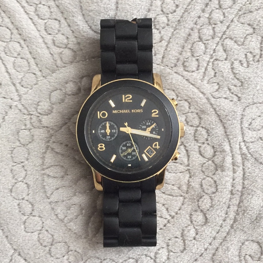 Michael Kors Black & Gold Watch